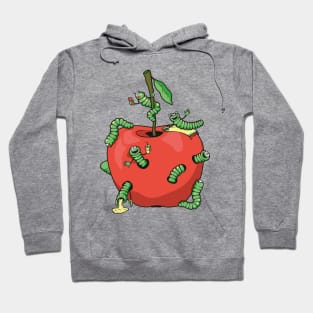 Funny worms in the apple Hoodie